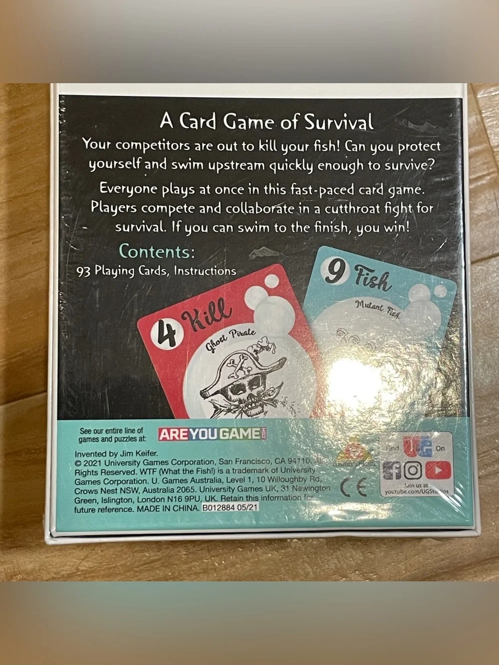 New WTF (What the Fish) Card Game of Survival Family Fun-Factory Sealed Ages 8+